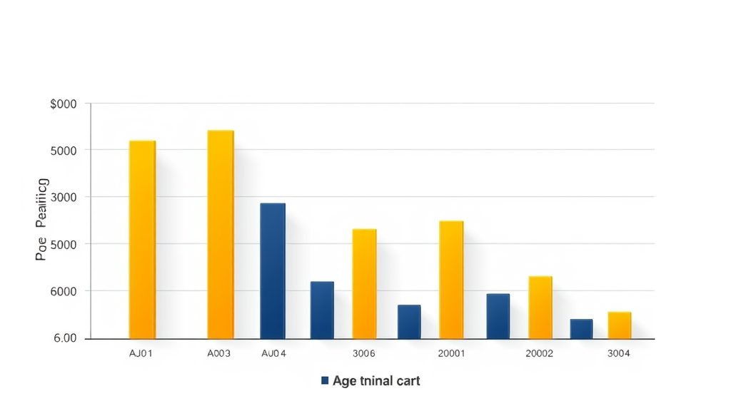 Bar graph showing final expense insurance premiums by age group in 2024