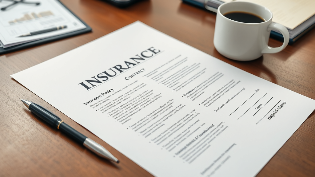 Detailed insurance policy contract with add-on rider documents arranged on a mahogany desk | indexed universal life riders