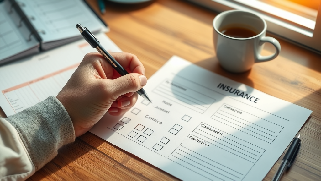 Checklist and insurance application forms for final expense policy purchase