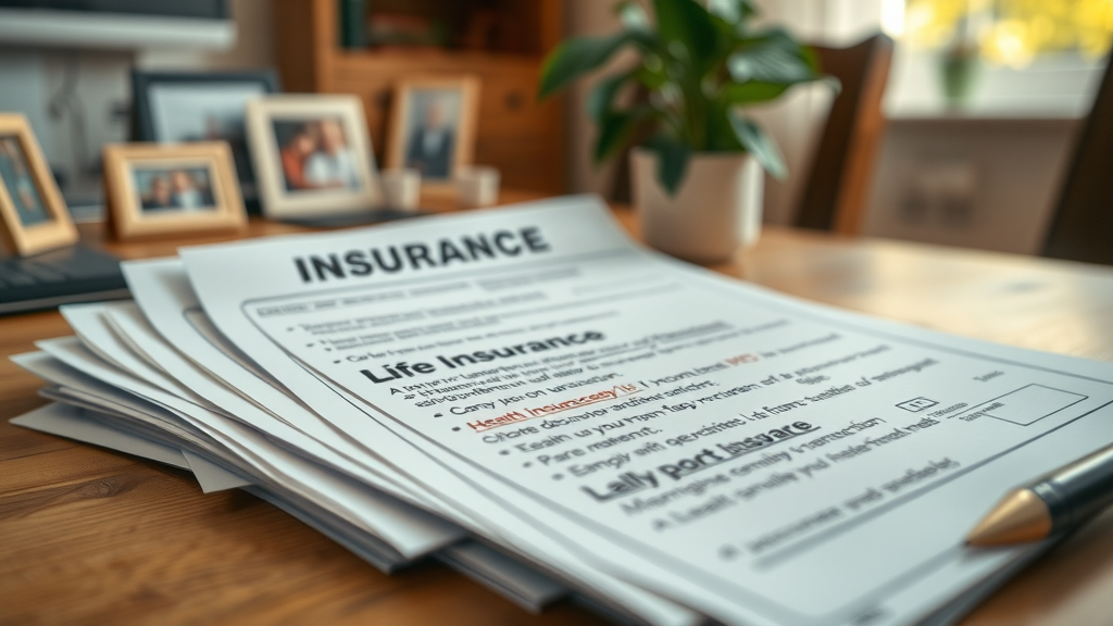 various insurance documents, protect your family’s future