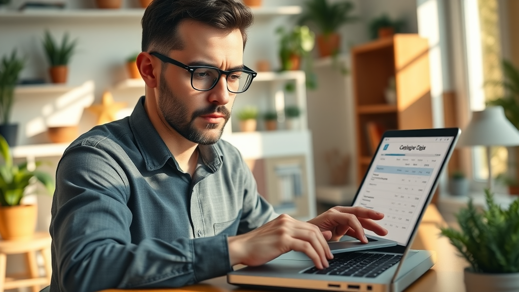 entrepreneur financial strategies small business owner managing cash flow laptop accounting software