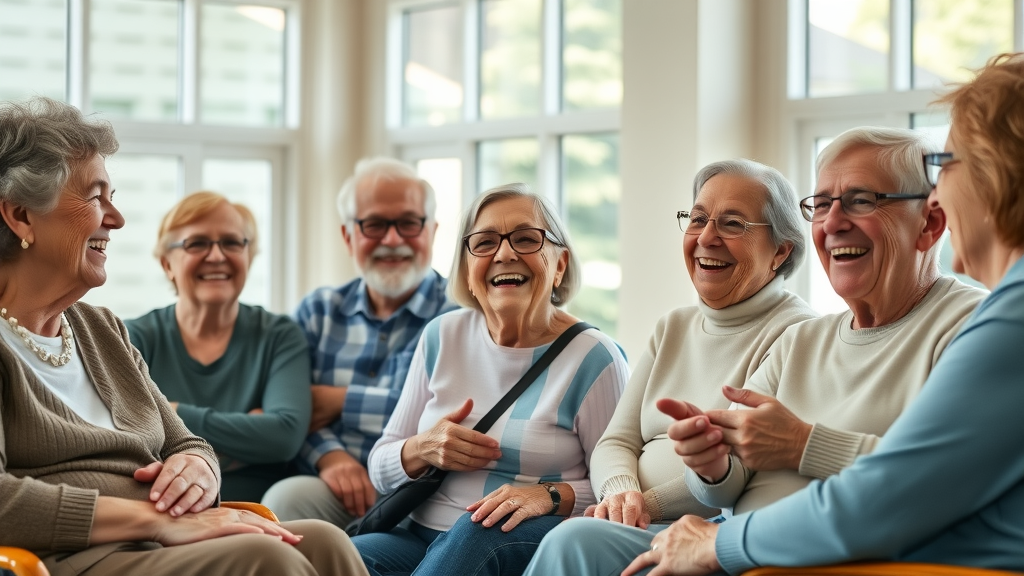 final expense policy advantages for seniors - diverse group of seniors at a community center
