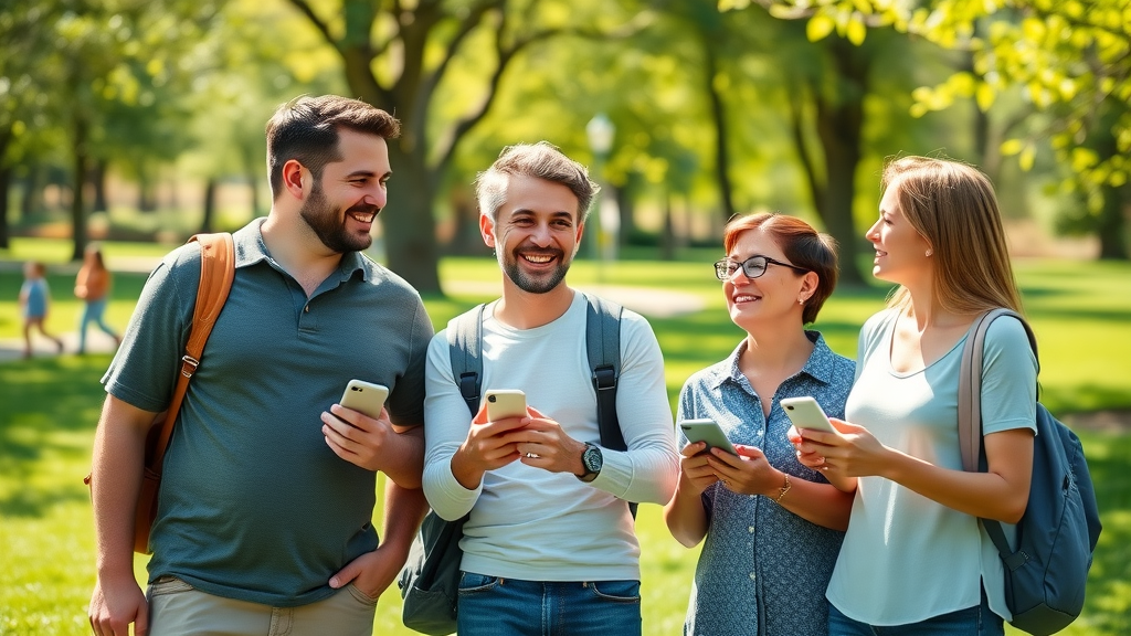 Decisive young family discussing financial future and indexed universal life policy options in a sunny park | financial planning with life insurance