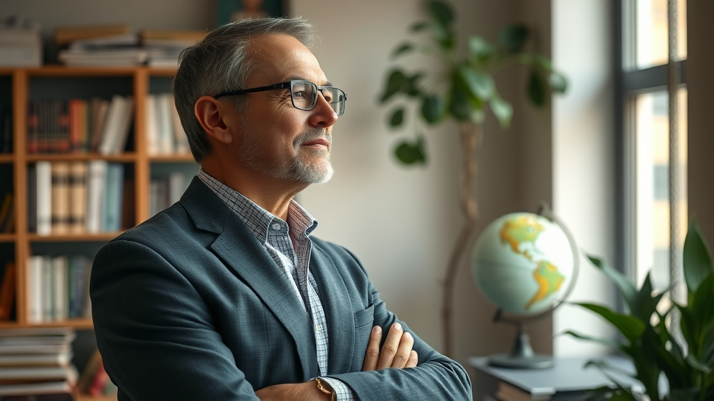 Confident middle-aged business owner, retirement planning, early retirement, final expense insurance