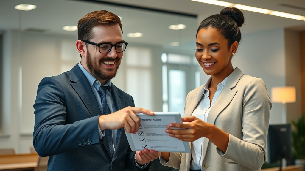 insurance agent guiding through burial insurance application checklist, affordable burial insurance eligibility, digital application, friendly agent