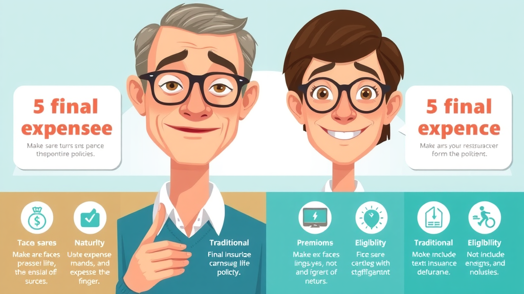 infographic comparison of final expense and traditional life insurance policies