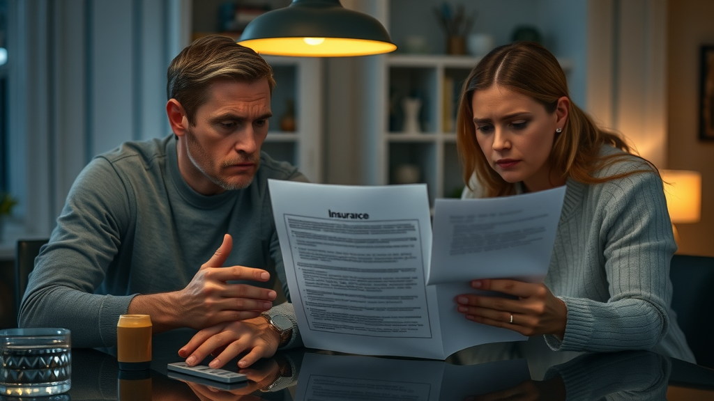 concerned family reviewing insurance documents, risks of IUL insurance policies
