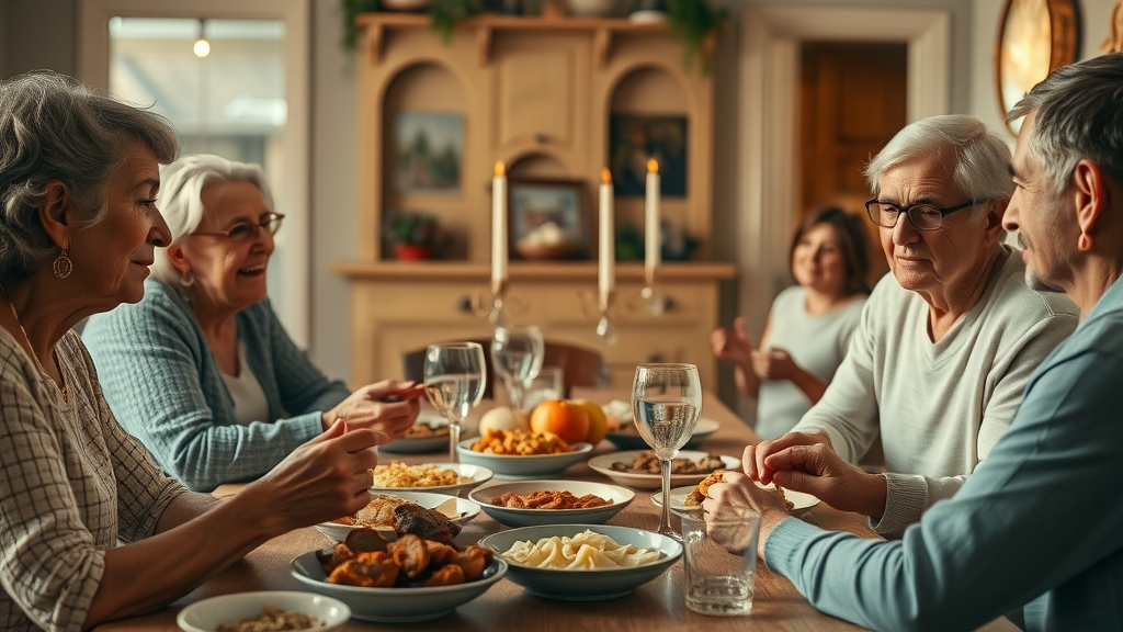 grateful family gathered post-funeral, supported by final expense coverage