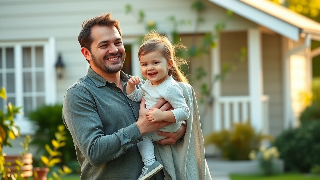 Final Expense Insurance is a wealth builder for families: young family in front of their home