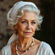 Smiling white woman enjoying a sunny day outdoors.